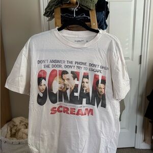 Abercrombie & Fitch White Scream Graphic Tee